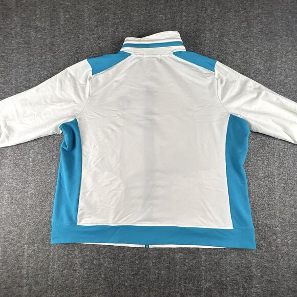 Lauren Active Ralph Lauren Track Jacket Womens Sz 2X 3/4 Sleeve White Teal - Picture 6 of 10